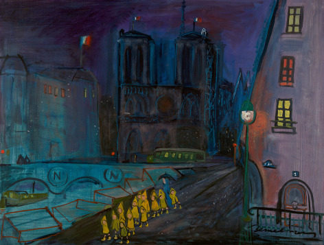 Ludwig Bemelmans (1898-1962), Notre Dame at Night