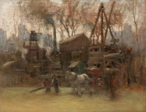 Paul Cornoyer (1864-1923), Construction Site, New York, circa 1910