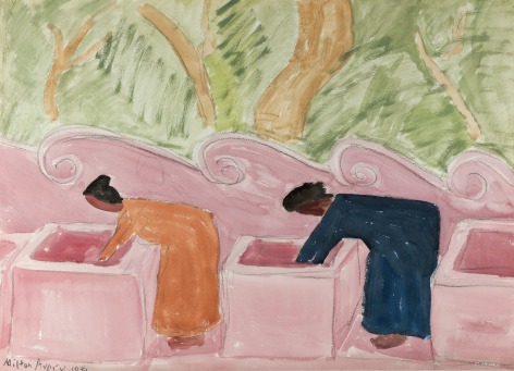Milton Avery (1885-1965), Mexican Hand Laundry (Outdoor Washerwomen &ndash; Two Women), 1946