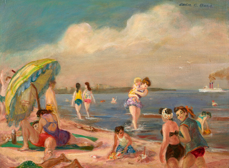 figures on a beach