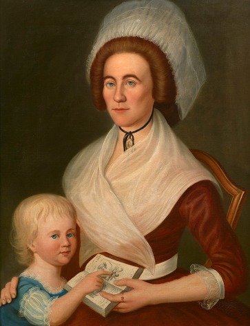 portrait of a woman and child
