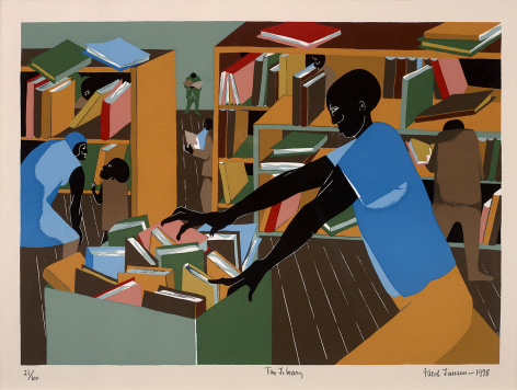 Jacob Lawrence (1917-2000), The Library, 1978