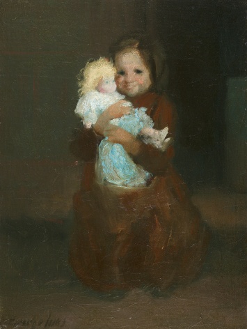 George Luks (1867-1933), Child with Doll, circa 1905-1909