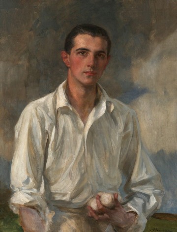 James Jebusa Shannon (1862-1923), Portrait of a Cricketer (possible Francis Hugh Mugliston), circa 1905-08