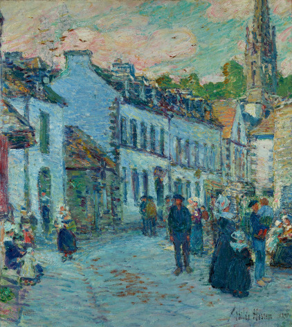 Frederick Childe Hassam (1859-1934), Street in Pont-Aven, Evening, 1897
