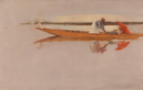 James Jebusa Shannon (1862-1923), A Sketch on the River, circa 1896