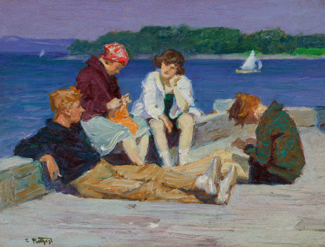 Edward Henry Potthast (1857-1927), Beach Scene #4, circa 1920