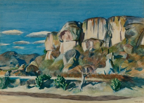 Edward Hopper (1882-1967), Cliffs Near Mitla, Oaxaca, 1953