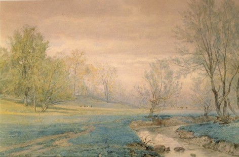 William Trost Richards (1833-1905), Early Spring, Germantown, 1875