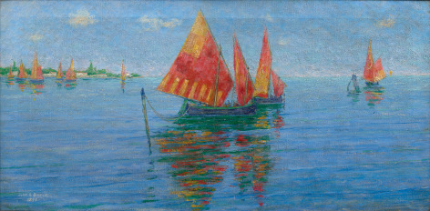 seascape with boats