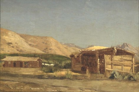 Jervis McEntee (1828-1891), Hamilton&#039;s Ranch, Nevada, 1881