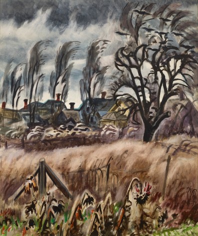 Charles Burchfield (1893-1967), November Wind At Dusk, 1946-59