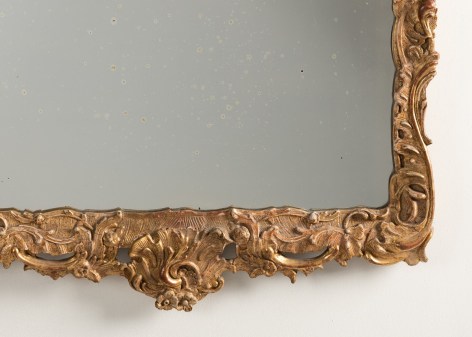 pair of gilt carved wood mirrors