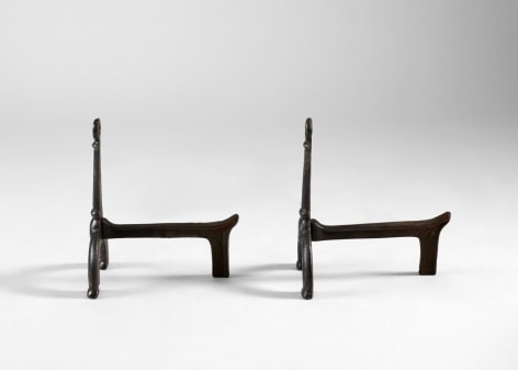 wrought iron andirons