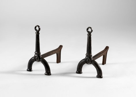 wrought iron andirons