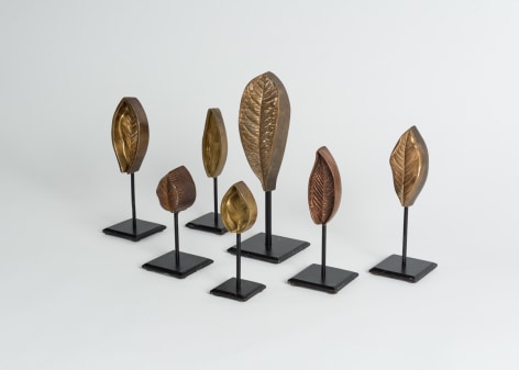 Selection of Bronze Leaf Sculptures