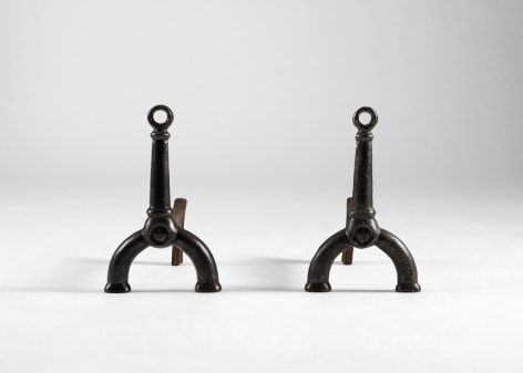 wrought iron andirons