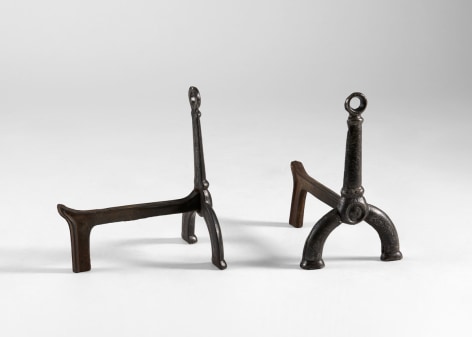 wrought iron andirons