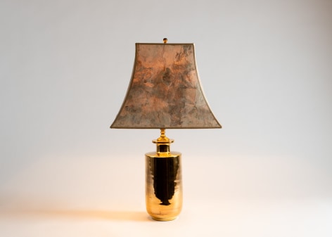 Gilt glazed ceramic lamp