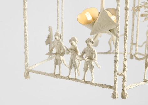 monkeys muscians cane chandelier