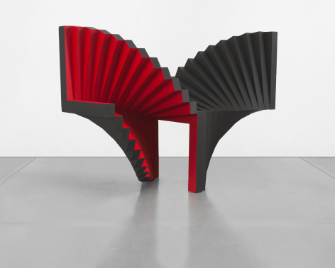 Black and Red Spiral, 1968-1969, Acrylic on wood