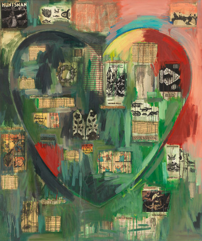 I See Red: Indian Heart, 1993, Mixed media on canvas