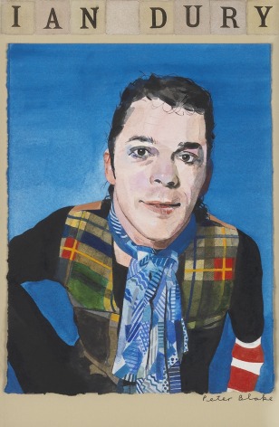 Ian Dury, 1980, Watercolor on paper
