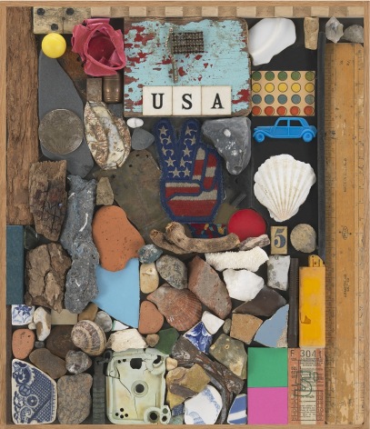 USA #3, 2013, Assemblage on board