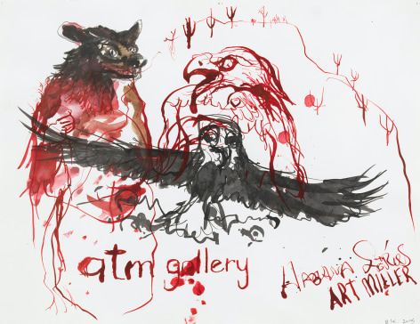 ATM Gallery, Art Miller, 2005, Ink and watercolor on paper