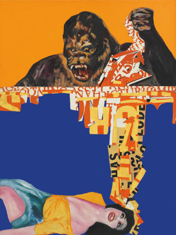 The Dream, 1963, Acrylic and paper collage on canvas