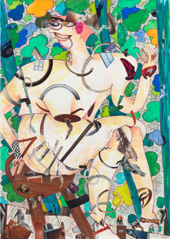 A Girl in the Arbor #7, 2013, Mixed media on paper