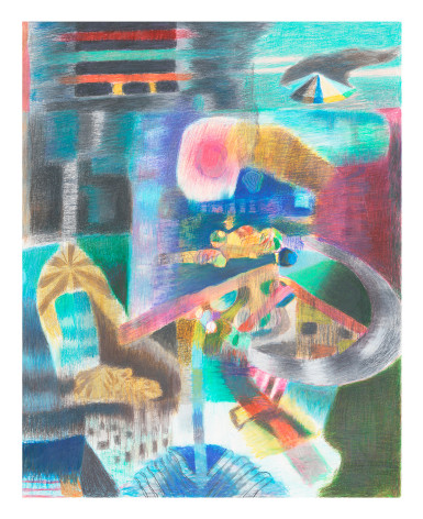 Daydream Divulgence, 2021, Prismacolor and oil pastel on paper