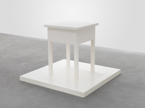 Untitled (table with base), 2005, Enamel on eastern maple