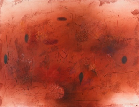 Fire Weed,&nbsp;1998, Mixed media on paper mounted on canvas