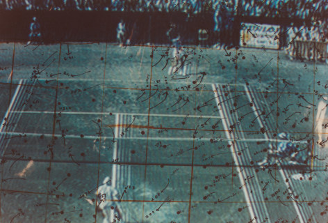Video Drawings: Tennis, 1975, Chromogenic print