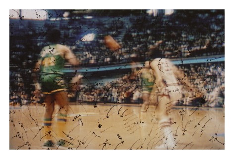 Video Drawings: Basketball, 1975, Chromogenic print