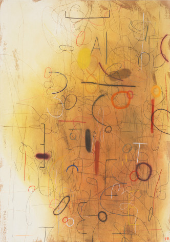 Dust Storm (#1403), 2006, Mixed media on paper mounted on canvas