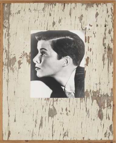 Icon: Katherine Hepburn, 1997, Silver gelatin print and enamel on board
