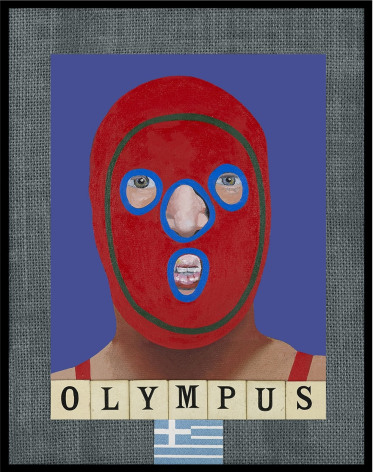 Olympus, 2015, Oil and assemblage on board