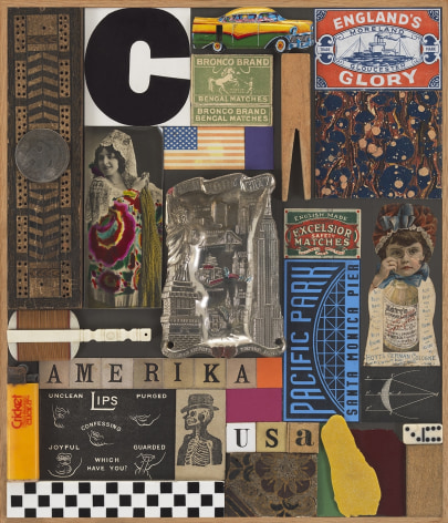 USA #5, 2013, Assemblage on board