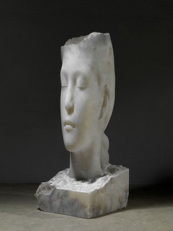 Alabaster head sculpture