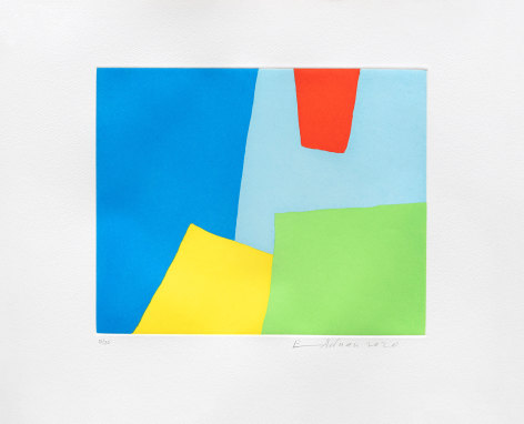 Etel Adnan Vertige, 2020 Signed recto Etching 15 x 17.5 inches (38 x 45.5 cm) Framed: 17.5 x 20.5 x 1.75 inches (44.5 x 52.1 x 4.4 cm) Edition of 35 (GP2723)
