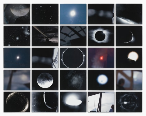 Michelle Stuart Eclipse II August 21, 2017, 2017-18 Suite of twenty-five archival inkjet photographs Framed, each: 8.63 x 11.13 x .6 inches (21.9 x 28.3 x 1.4 cm) Overall: 44.5 x 57 inches (113 x 144.8 cm) GL12702