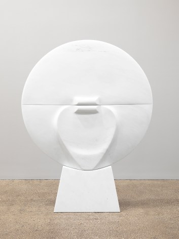 Zilia S&aacute;nchez Luna Lunar, 2000 / 2019 Marble Top: 47.8 x 48.6 x 7.1 inches (121.5 x 123.5 x 18 cm) Base: 16.75 x 24.4 x 11.8 inches (42.5 x 62 x 30 cm) Overall: 62.8 x 48.6 x 11.8 inches (159.5 x 123.5 x 30 cm) Edition of 2 with 1 AP (GP2608)