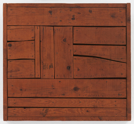 Mildred Thompson Zylo-Probe, c. 1975 Signed and dated lower left. Inscribed on reverse, &quot;Wood work I - &quot; Found wood, nails 22 x 23.6 x 1.6 inches (56 x 60 x 4 cm) (GL13132)