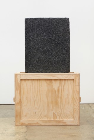 Samuel Levi Jones Lost Truth, 2023 Pulped encyclopedia pages and pulped law book covers, crate Sculpture: 37 x 29 &frac14; x 6 in (94 x 74.3 x 15.2 cm) Sculpture on crate: 71 ⅜ x 43 ⅜ x 11 in (181.3 x 110.2 x 27.9 cm) (GL15986)