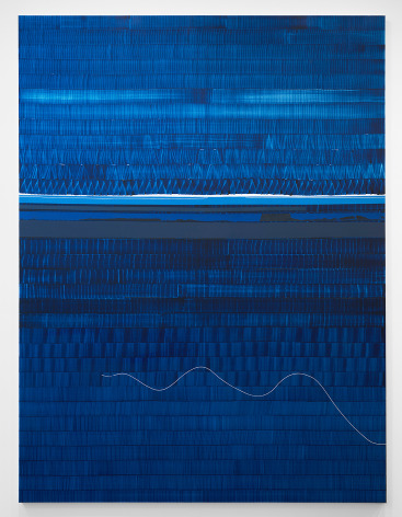 Juan Usl&eacute; So&ntilde;&eacute; que revelabas (Hudson blue), 2021 Signed, titled, and dated on reverse Vinyl, dispersion, and dry pigment on canvas 120.1 x 89.75 inches (305 x 228 cm) (GL15000)