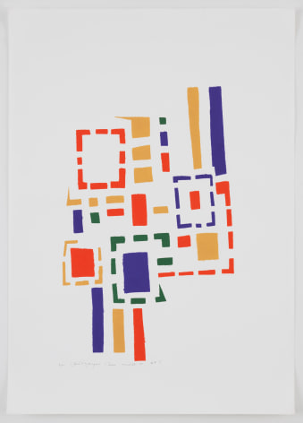 Mildred Thompson Untitled (No #I), 1973 Signed, numbered, and dated recto Silkscreen print on paper 24.1 x 17.1 inches (61.1 x 43.5 cm) Framed: 29 7/8 x 23 1/4 x 1 5/8 in (76 x 59 x 4 cm) Edition 1 of 10 (#1/10) (GP2311)