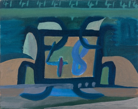 Ficre Ghebreyesus 48 h, c. 2004 Acrylic on canvas 8 x 10 in (20.3 x 25.4 cm) Framed: 10 &frac12; x 12 &frac12; x 1 &frac34; in (26.7 x 31.8 x 4.4 cm) (GL13839)