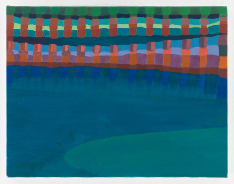 Ficre Ghebreyesus  Gate to the Blue, c. 2002-07  Acrylic on canvas  11 x 14 inches (27.9 x 35.6 cm)  GL13745